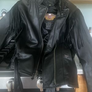 Ladys, Harley Davidson jacket with fringe